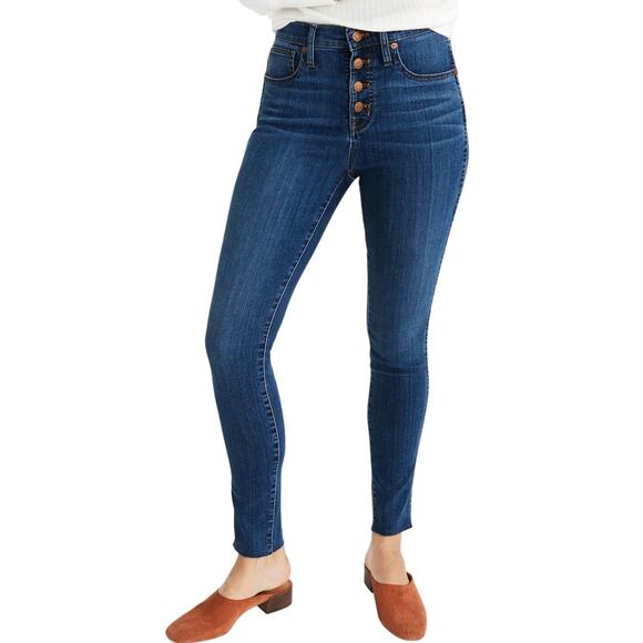 Madewell Denim - Madewell Petite 10" High-Rise Skinny Crop Jeans| Button-Front TENCEL™ Denim 27P
